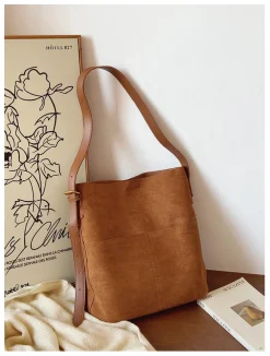 Elena Handbags Soft Suede Shoulder Bag