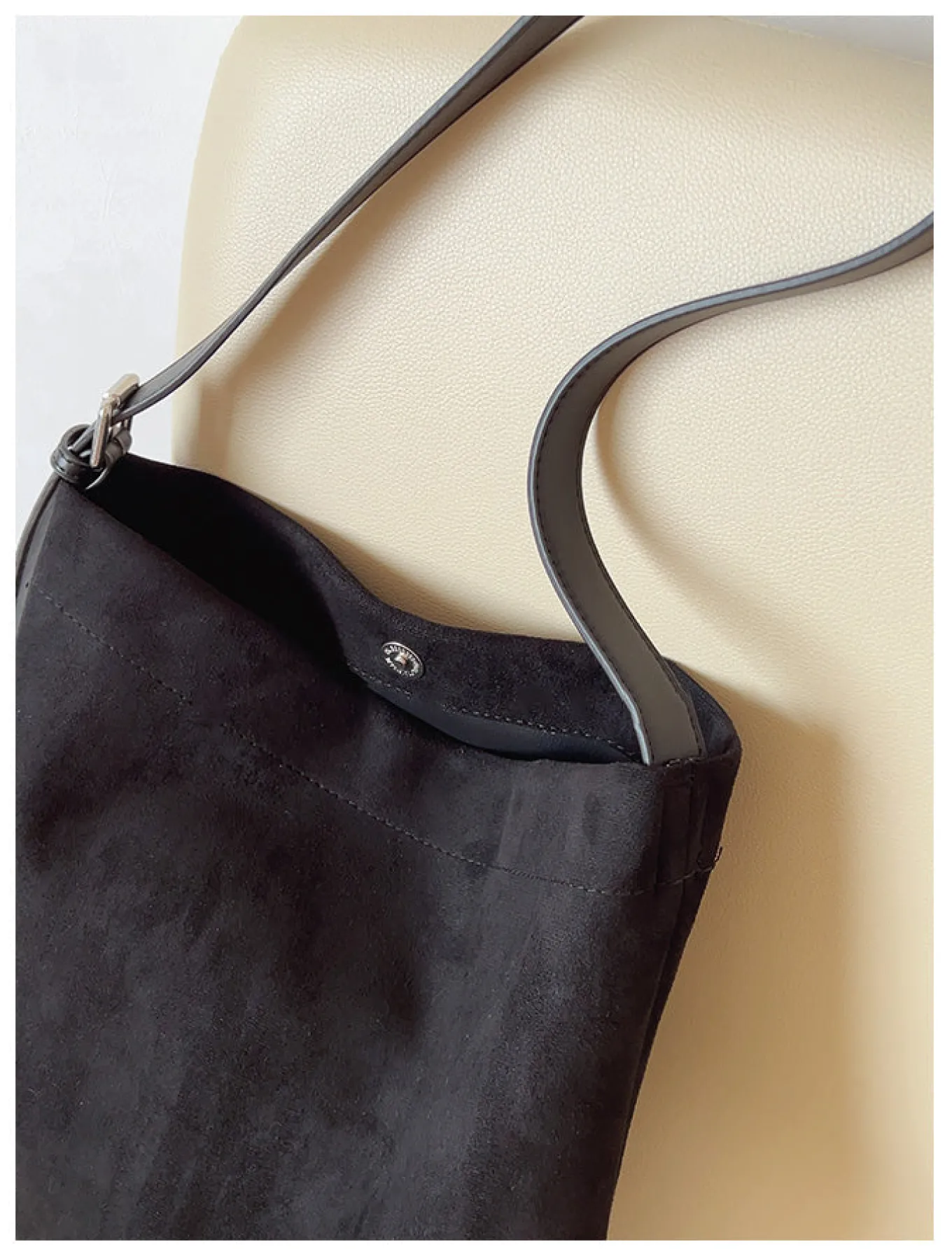 Elena Handbags Soft Suede Shoulder Bag