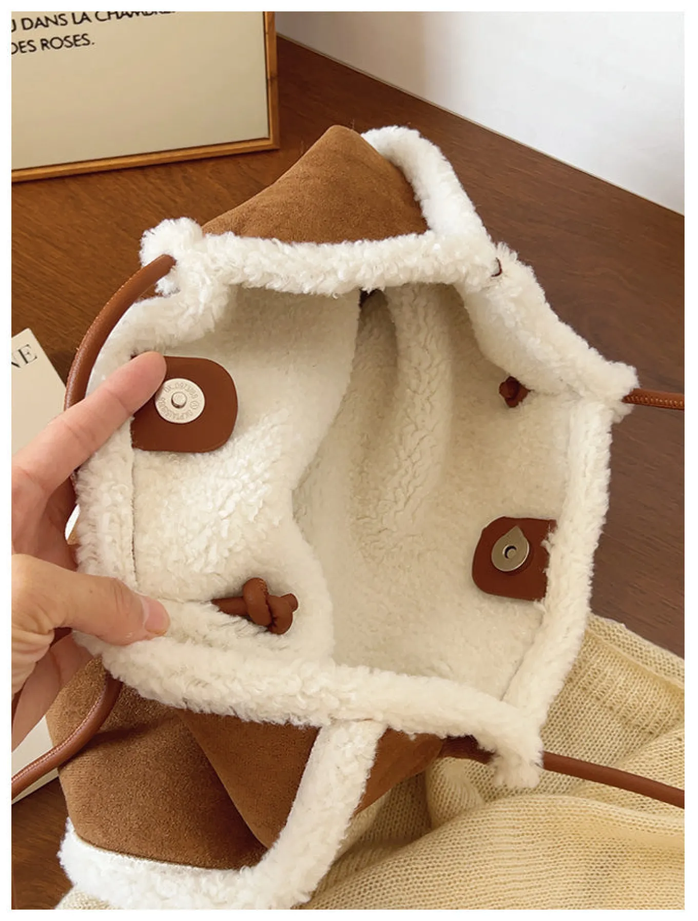 Elena Handbags Soft Suede Shoulder Bag