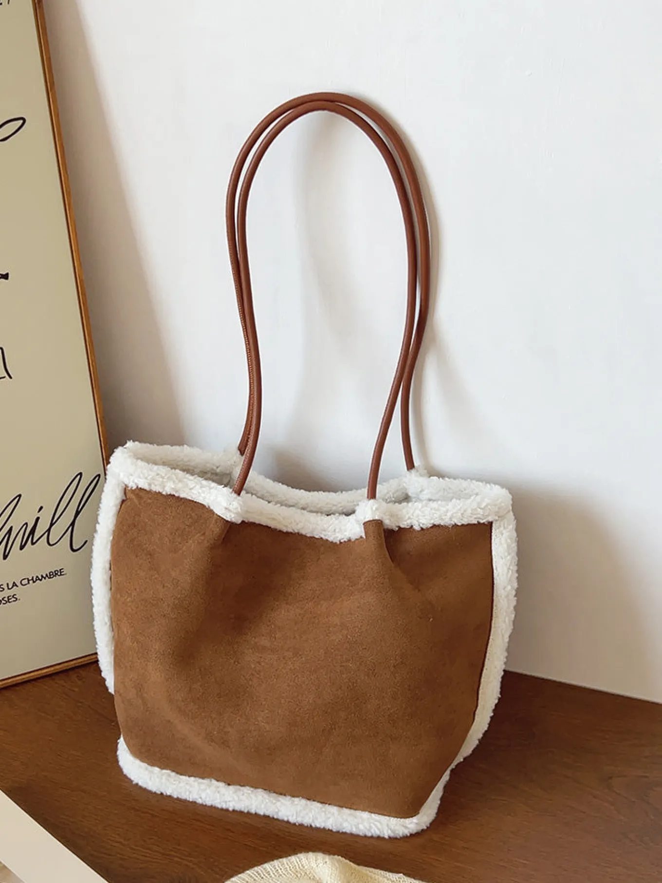 Elena Handbags Soft Suede Shoulder Bag