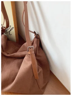 Elena Handbags Soft Suede Shoulder Bag