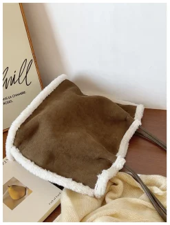 Elena Handbags Soft Suede Shoulder Bag