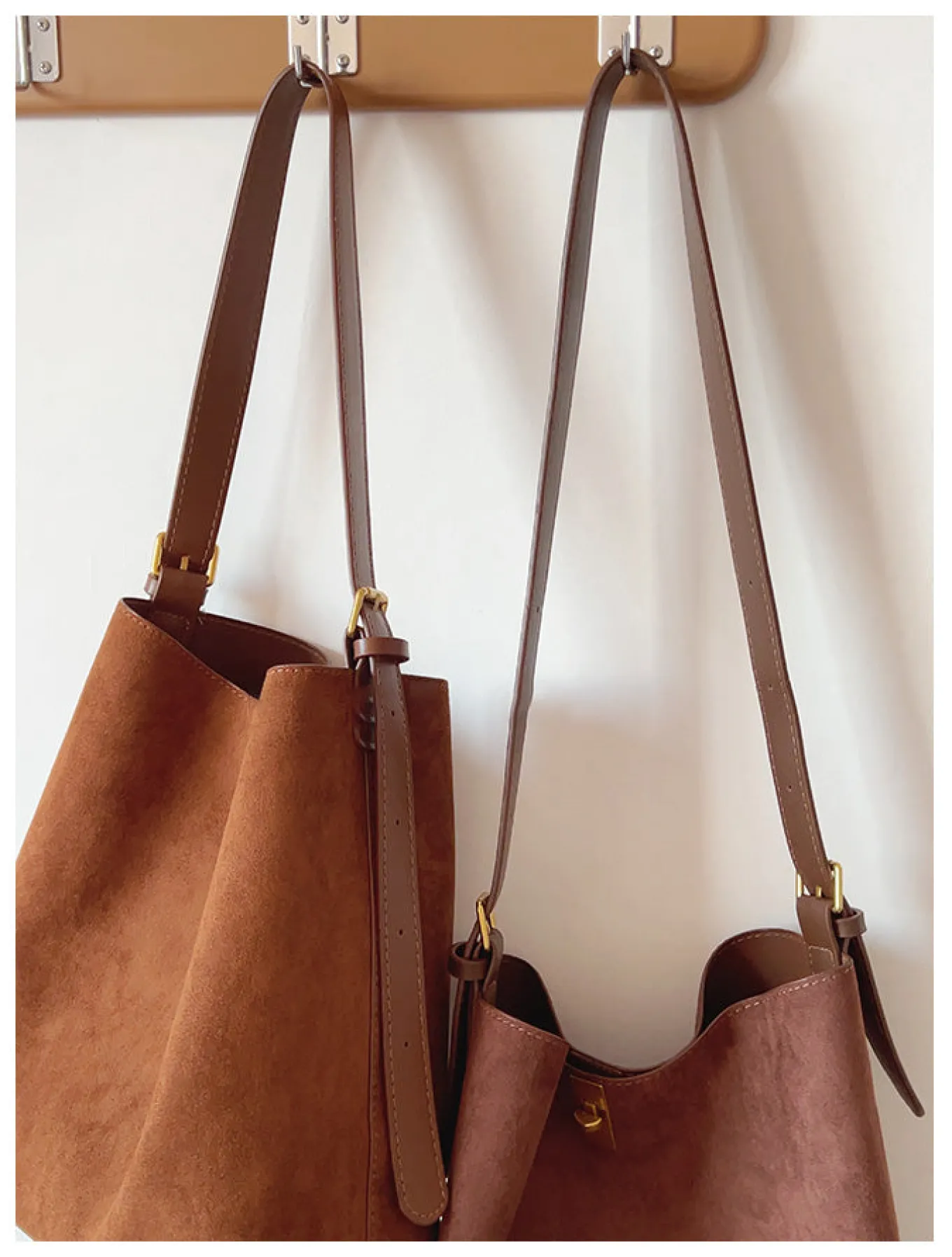 Elena Handbags Soft Suede Shoulder Bag