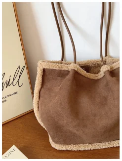 Elena Handbags Soft Suede Shoulder Bag