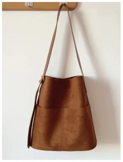 Elena Handbags Soft Suede Shoulder Bag