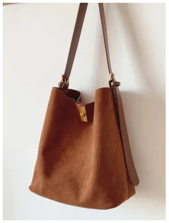 Elena Handbags Soft Suede Shoulder Bag