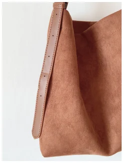 Elena Handbags Soft Suede Shoulder Bag