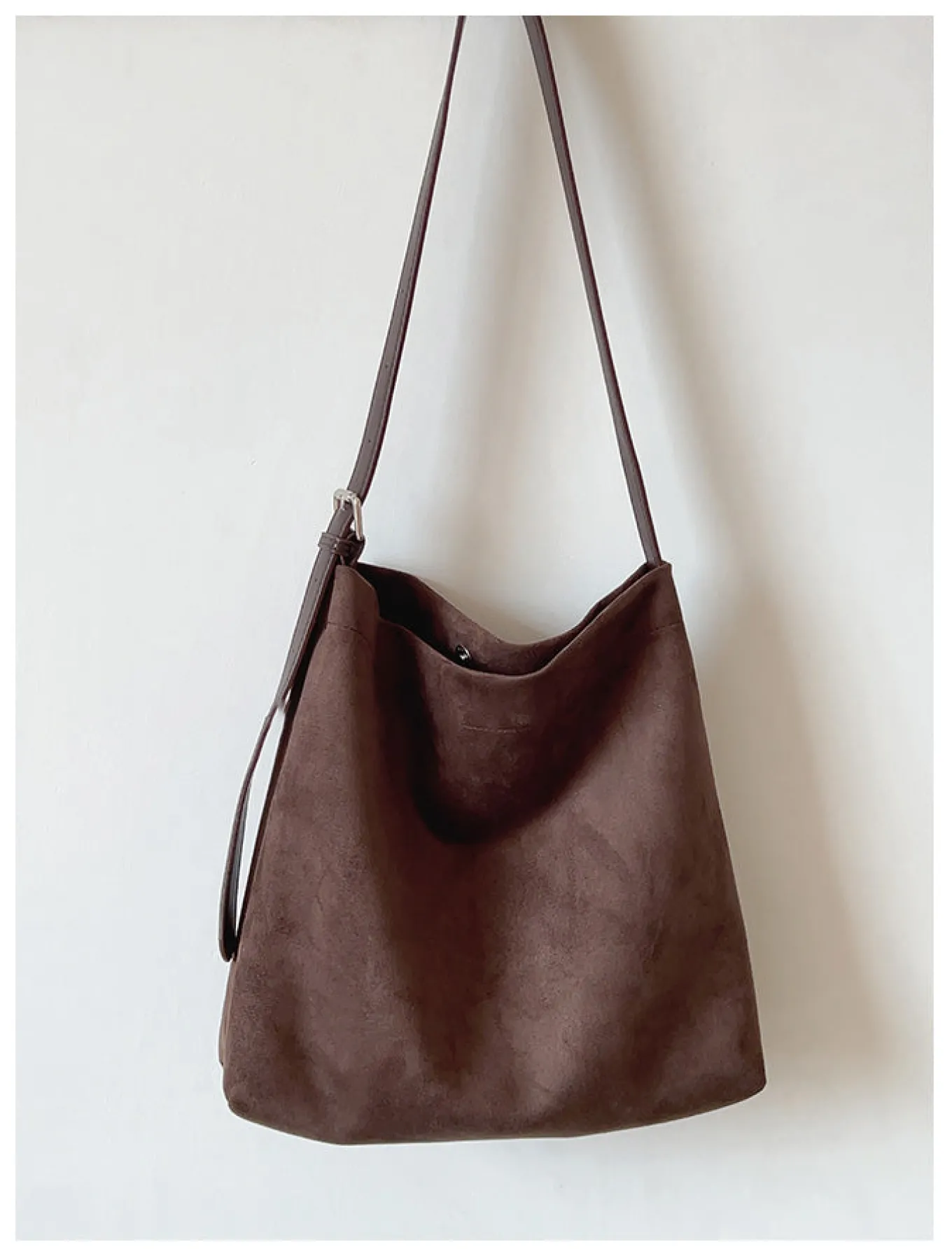 Elena Handbags Soft Suede Shoulder Bag