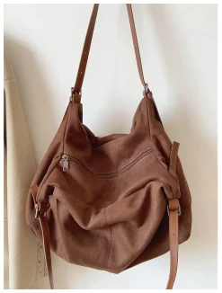 Elena Handbags Soft Suede Shoulder Bag