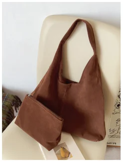 Elena Handbags Soft Suede Shoulder Bag