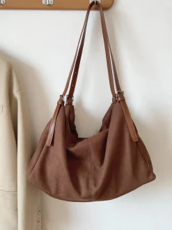 Elena Handbags Soft Suede Shoulder Bag