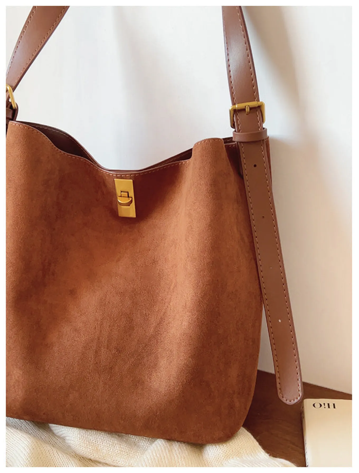 Elena Handbags Soft Suede Shoulder Bag