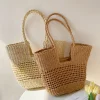 Elena Handbags Straw Basket Summer Tote Bag
