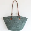 Elena Handbags Straw Basket Summer Beach Tote