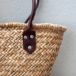 Elena Handbags Straw Basket Beach Tote