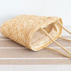 Elena Handbags Straw Basket Summer Tote