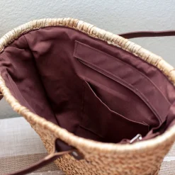 Elena Handbags Straw Basket Beach Tote