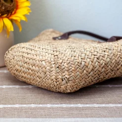 Elena Handbags Straw Basket Beach Tote