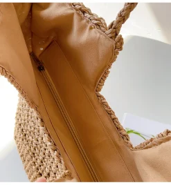 Elena Handbags Straw Basket Summer Tote Bag