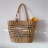 Elena Handbags Straw Beach Tote Basket