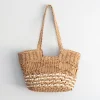 Elena Handbags Straw Fashion Summer Shoulder Bag