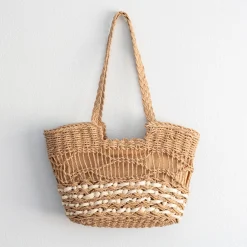 Elena Handbags Straw Fashion Summer Shoulder Bag