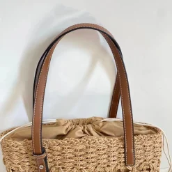 Elena Handbags Straw Market Tote Bag