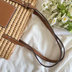 Elena Handbags Straw Market Fashion Tote