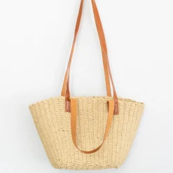 Elena Handbags Straw Shell Basket Summer Tote