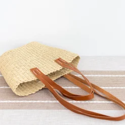 Elena Handbags Straw Shell Basket Summer Tote