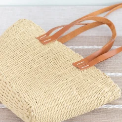 Elena Handbags Straw Shell Basket Summer Tote