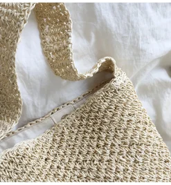 Elena Handbags Straw Shoulder Bucket Bag