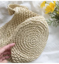 Elena Handbags Straw Shoulder Bucket Bag