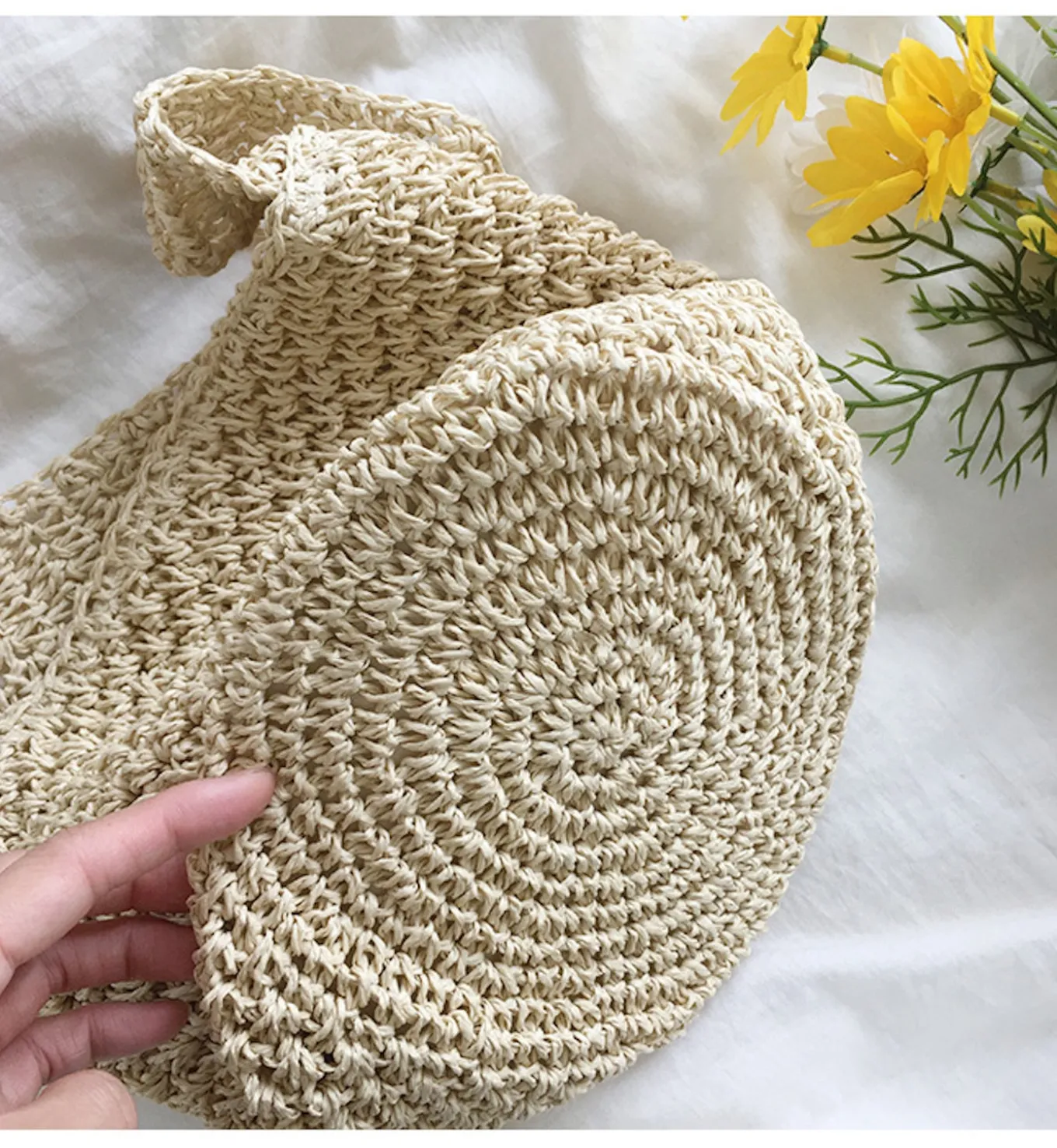Elena Handbags Straw Shoulder Bucket Bag