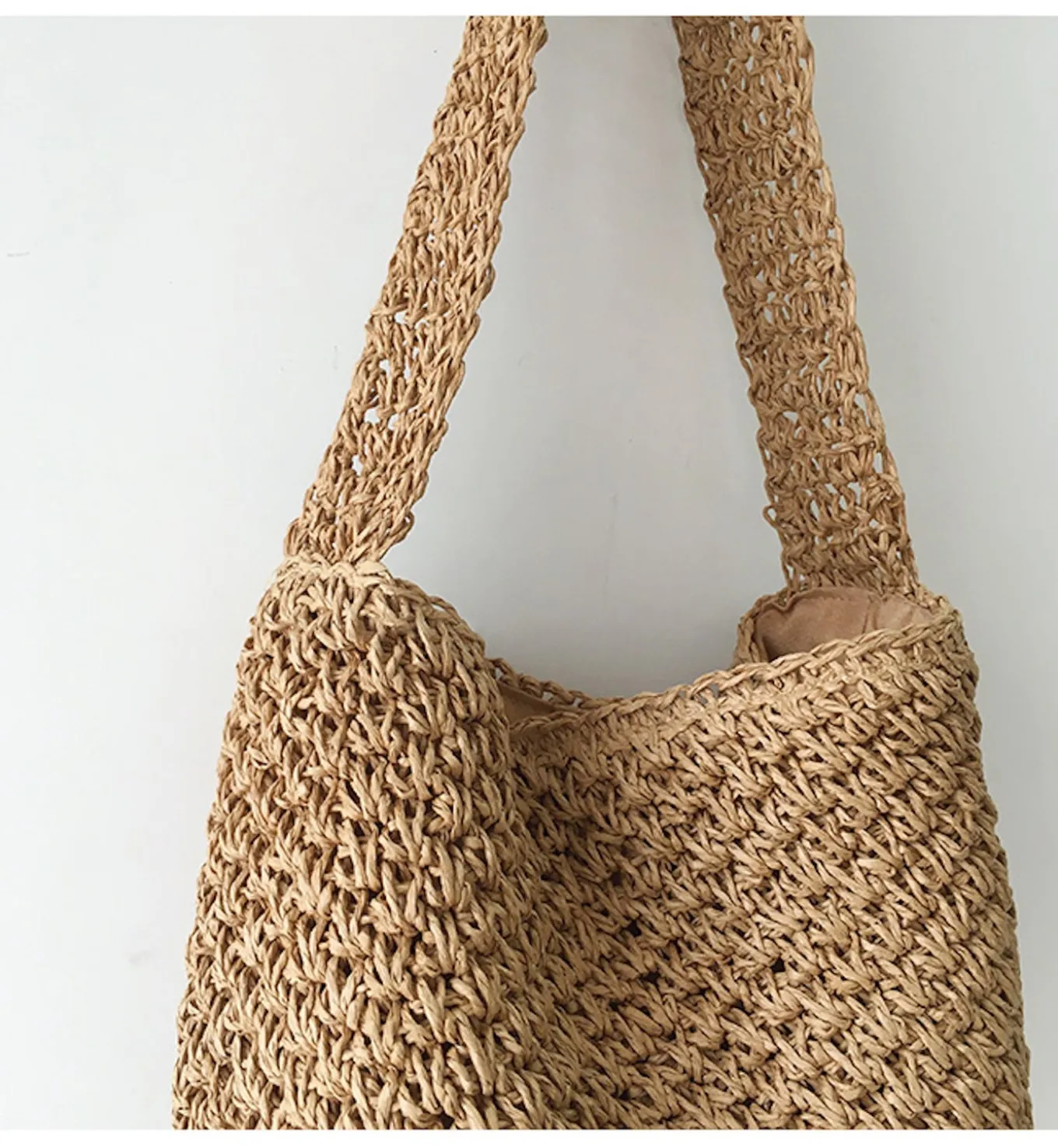 Elena Handbags Straw Shoulder Bucket Bag