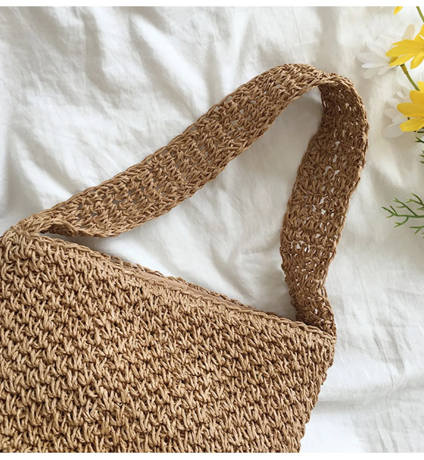 Elena Handbags Straw Shoulder Bucket Bag