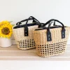 Elena Handbags Straw Summer Beach Basket Tote