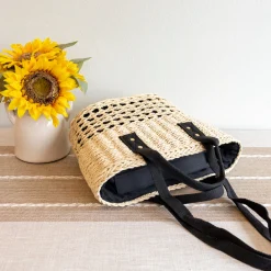 Elena Handbags Straw Summer Beach Basket Tote