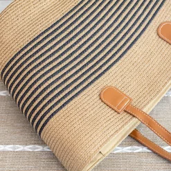 Elena Handbags Straw Summer Tote Beach Basket Bag