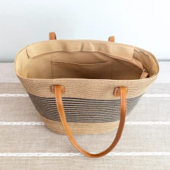 Elena Handbags Straw Summer Tote Beach Basket Bag