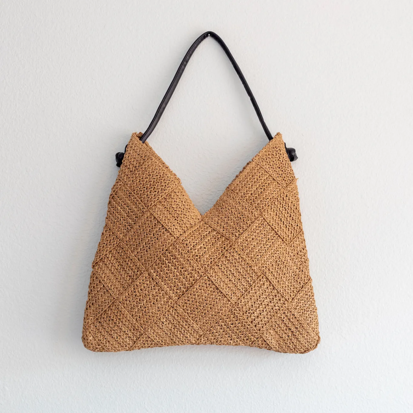 Elena Handbags Straw Woven Fashion Shoulder Bag