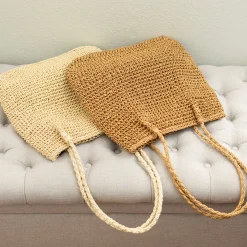Elena Handbags Straw Woven Fashion Tote