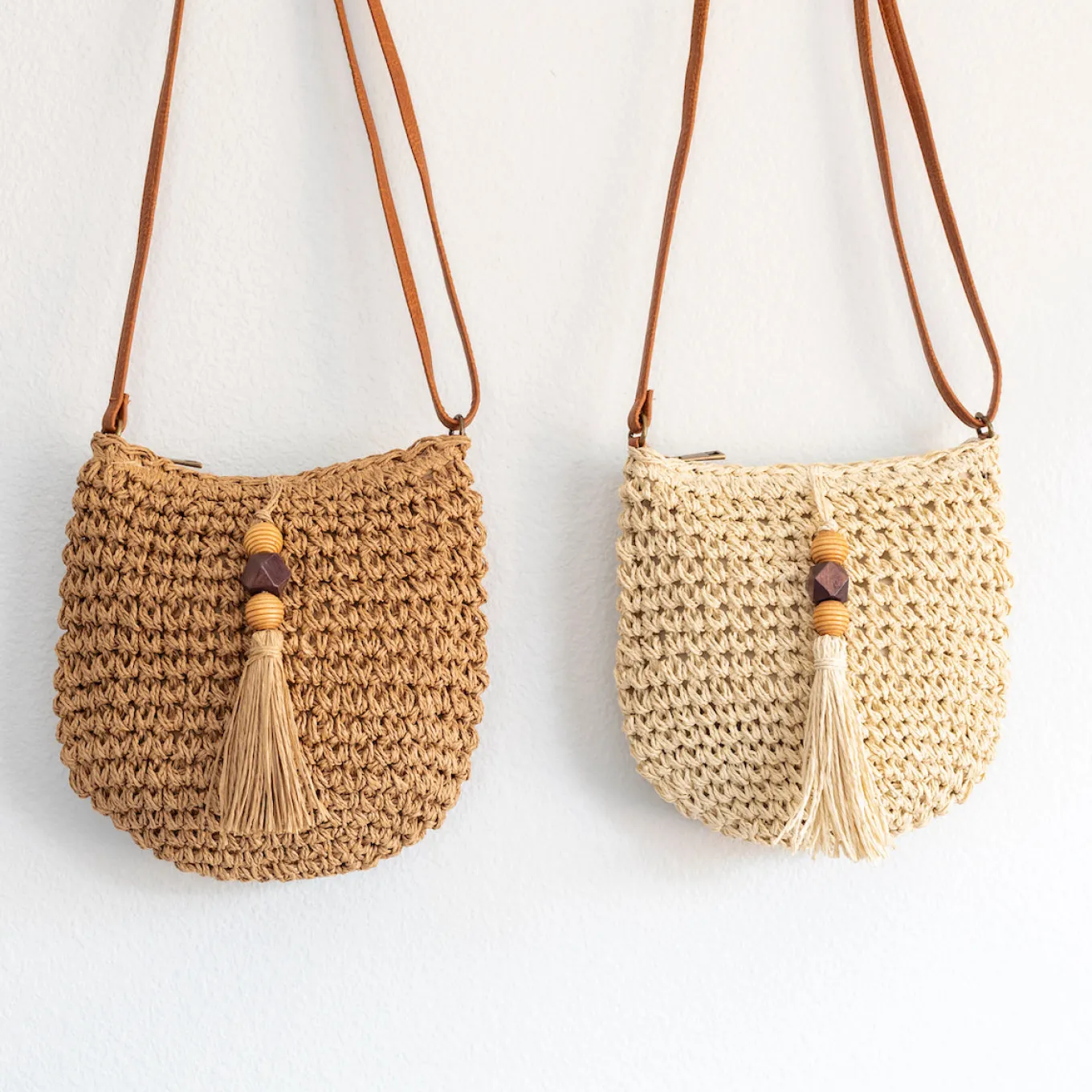 Elena Handbags Straw Woven Crossbody Bag