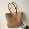 Elena Handbags Straw Woven Tote