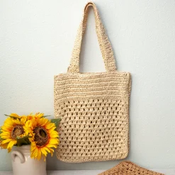 Elena Handbags Straw Woven Summer Fashion Tote Bag