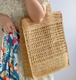 Elena Handbags Straw Woven Summer Fashion Tote
