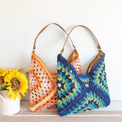 Elena Handbags Straw Woven Fashion Shoulder Bag