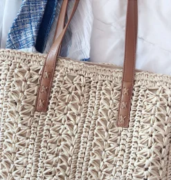 Elena Handbags Straw Woven Summer Fashion Bag
