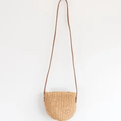 Elena Handbags Straw Woven Crossbody Bag