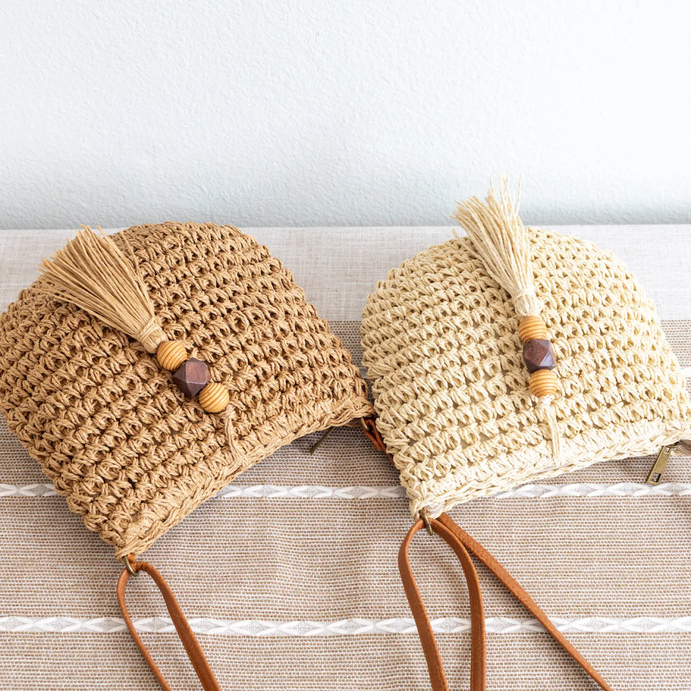Elena Handbags Straw Woven Crossbody Bag